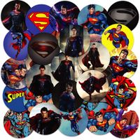 NAKLEJKI NA ZESZYT NALEPKA Z POSTACIAMI KÓŁKO - SUPERMAN - WZORY 23EL