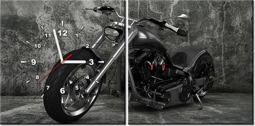 80 40CM 2 ELEM ZEGAR OBRAZ CHOPPER NADRUK na Arena.pl