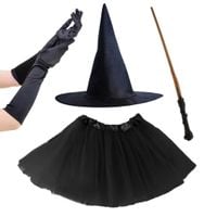Akcesoria do przebrania spódniczka rękawiczki na Halloween Czarownica