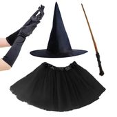 Akcesoria do przebrania spódniczka rękawiczki na Halloween Czarownica