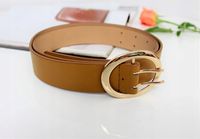 Pasek damski eko skóra brązowy 3cm dł. 108cm