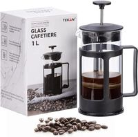 ZAPARZACZ DO KAWY HERBATY FRENCH PRESS TRADYCYJNY RĘCZNY DUŻY SZKLANY 1L