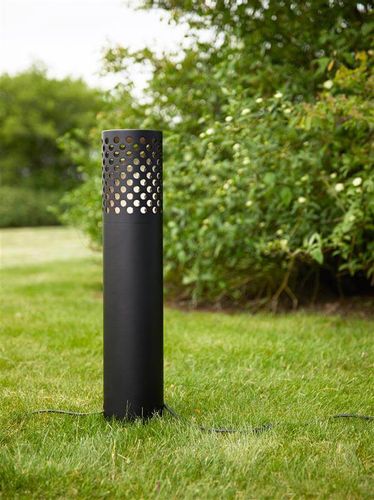 Okrągły słupek ażurowy Garden do ogrodu LED 6W czarny na Arena.pl