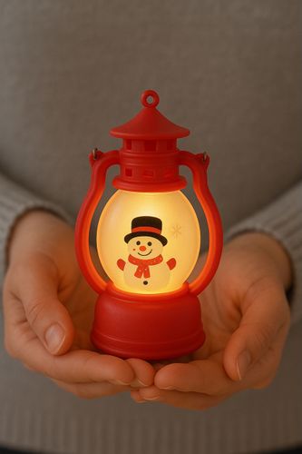 LAMPION 12,6 CM LED BAŁWANEK ŚWIECZNIK OZDOBA na Arena.pl