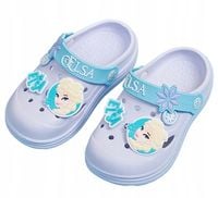 KLAPKI KAPCIE DZIECIĘCE BUTY SANDAŁKI KROKSY DISNEY KRAINA LODU ELSA 26-27