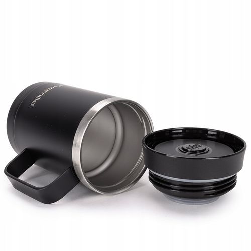 KUBEK TERMICZNY Z UCHEM TERMOS STALOWY SCZELNY pojemny bidon KAMILLE 360 ml na Arena.pl