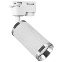 Spot do szynoprzewodu 1-faz regulowany Frida 4194 Ideus tuba metalowa biała