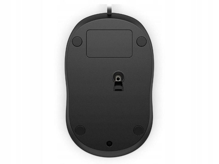 Mysz przewodowa biurowa HP 1000 sensor optyczny 1200 DPI (4QM14AA) czarny zdjęcie 3