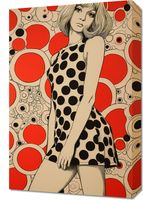 Obraz 40x60cm Czerwone Kropki