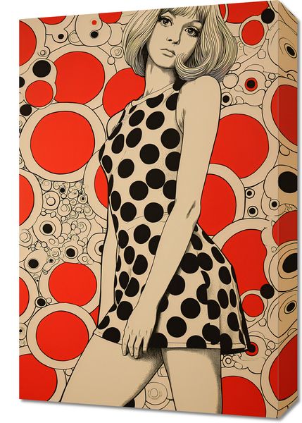 Obraz 40x60cm Czerwone Kropki zdjęcie 1