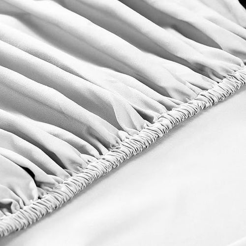 Prześcieradło białe z gumką 140x200cm mikrofibra na Arena.pl