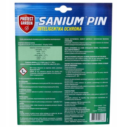 Sanium Pin Owadobójcze Pałeczki + Nawóz 40sztuk miseczniki mączliki na Arena.pl