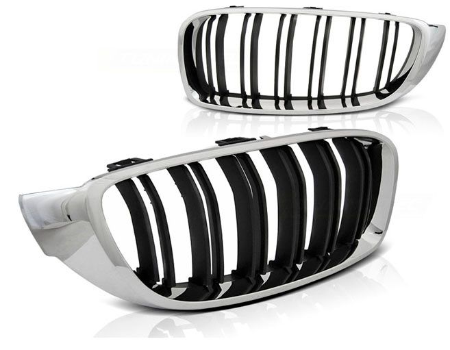 GRILL NERKI BMW 4 F32 F33 13- M4 LOOK CHROM BLACK zdjęcie 1