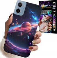 ETUI DO MOTOROLA E15 / G05 - KOSMOS PLANETY GWIAZDY GALAKTYKA PLECKI