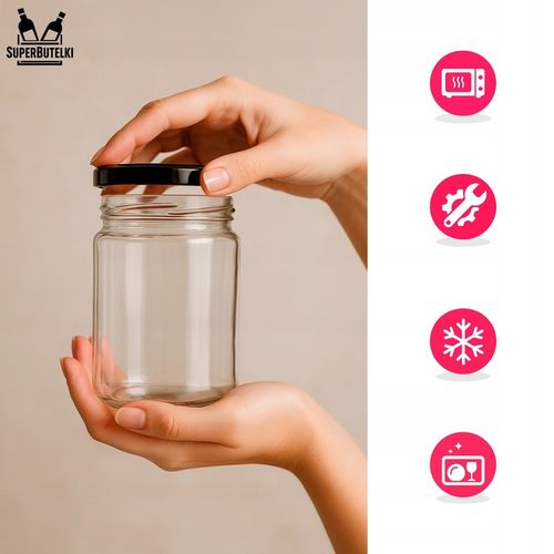 10x SŁOIKI SZKLANE Z ZAKRĘTKAMI 540 ML NA GRZYBY NA PRZETWORY DŻEM + na Arena.pl