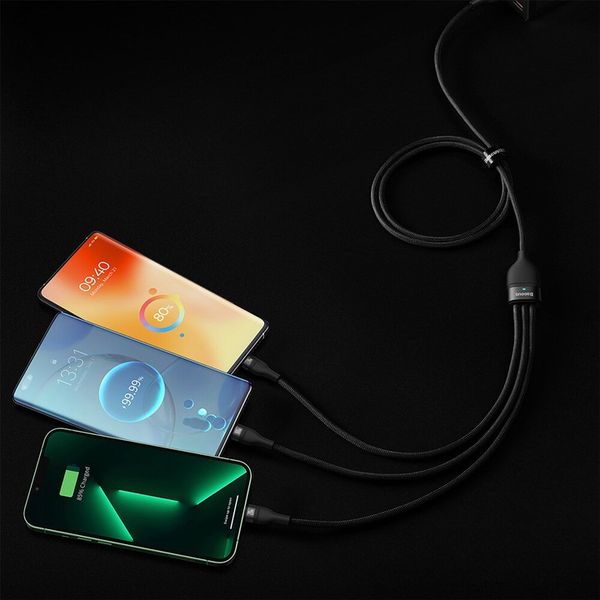 Kabel USB-USB Typ C - Micro USB-USB Typ-C-Lightning BASEUS 3w1 100W 1.2 m zdjęcie 12