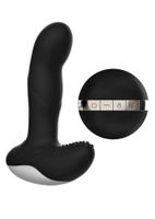 Wibrator-Silicone Massager Usb 7 Function + Pulsator / Heating Black