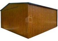 Garaż blaszany 6x6m - brama uchylna  rynny ID1038