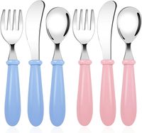 PAEFIU Komplet Sztućców dla Dzieci, 6 Części, ze Stali Nierdzewnej