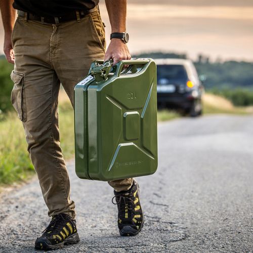 Kanister Na Paliwo Pojemnik Metalowy 20L Lejek na Arena.pl