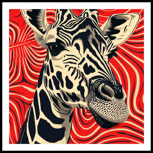 Plakat 60x60cm Wzrok Żyrafy na Arena.pl