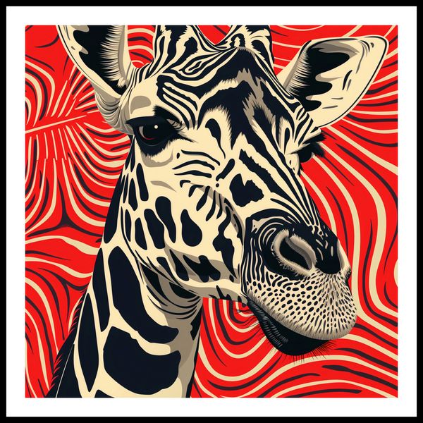 Plakat 60x60cm Wzrok Żyrafy zdjęcie 3