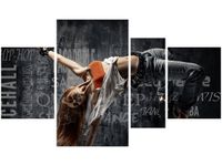 OBRAZ DZIEWCZYNA TAŃCZĄCA BREAKDANCE