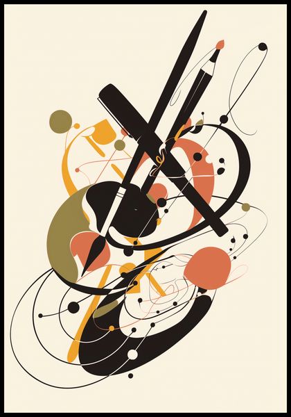 Plakat 68x98cm Abstrakcyjny Rapsod zdjęcie 2