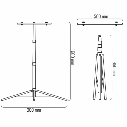 Naświetlacz LED 40W Halogen Statyw Stojak Budowlany Reflektor Lampa PREMIUM zdjęcie 6