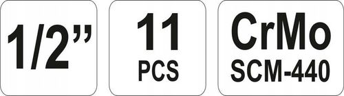 YATO NASADKI UDAROWE KLUCZE NASADOWE DŁUGIE 1/2'' 11el KUTE WALIZKA na Arena.pl