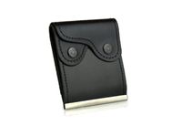 Etui na Banknoty Skórzane Czarne Bilonówka Mała Poręczna