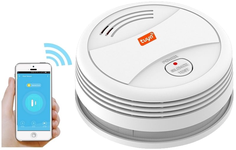 CZUJNIK DETEKTOR SENSOR DYMU WiFi TUYA SMART Idomtuya zdjęcie 5