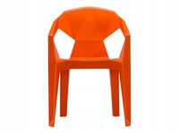 Krzesło ogrodowe MUZE Unique pomarańczowe solidna konstrukcja