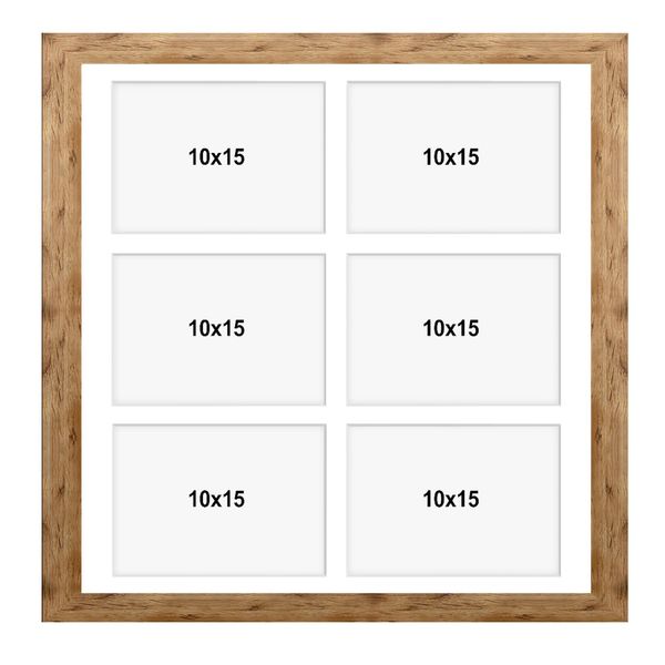 Ramka na 6 zdjęć Hekla 40x40x6 MDF galeria naturalny 1szt. zdjęcie 3