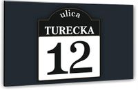 Tabliczka Tablica ADRESOWA ALUMINIOWA Numer domu 20x15 cyfry ulica dibond