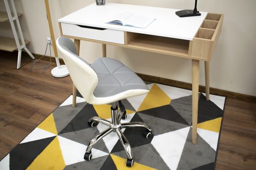 Krzesło obrotowe AVOLA - szaro-białe na Arena.pl