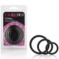pierścienie erekcyjne silikonowe calexotics tri rings czarny