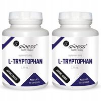 2x Aliness L-TRYPTOFAN Tryptophan 500 mg 100 kaps DOBRY SEN STRES