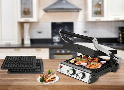 GRILL ELEKTRYCZNY ECG KG 2033 OPIEKACZ PANINI GOFRY BBQ 3w1 2000W na Arena.pl