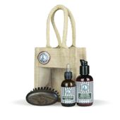 BARBIERI ITALIANI  ZESTAW PIELĘGNACJA BRODY W JUTOWEJ TORBIE (BALSAM+ OLEJEK+ SZCZOTKA)