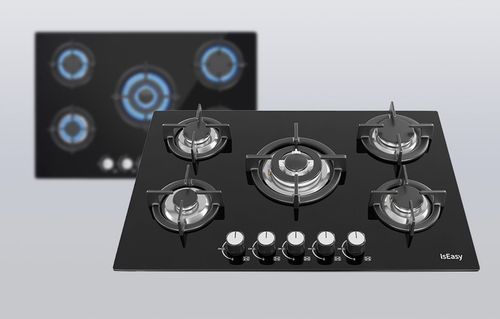 Płyta Gazowa Iseasy Mgbg-775 5 Żeliwnych Palników NG LPG Do Zabudowy na Arena.pl