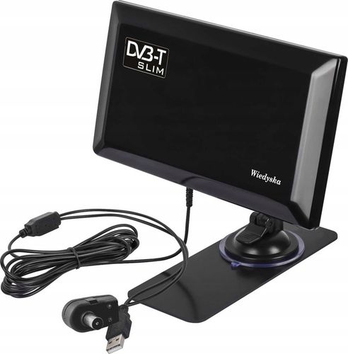 ANTENA TV KOMPAKTOWA DVB-T2 DAB POKOJOWA SLIM USB na Arena.pl