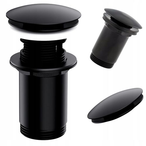 KOREK KLIK-KLAK METALOWY DO UMYWALKI Z PRZELEWEM CZARNY MAT OMNIRES na Arena.pl