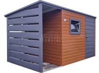 Schowek domek ogrodowy 2,5x2m + wiata 0,5m drzwi okno dach TS1079