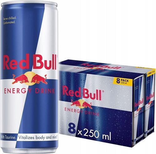 RED BULL Napój Energetyczny Energy Drink 8 PACK 250ml ZESTAW na Arena.pl