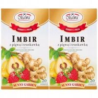 Malwa Sunny Garden ziołowo-owocowa imbir z pigwą i truskawką 40 g x 2