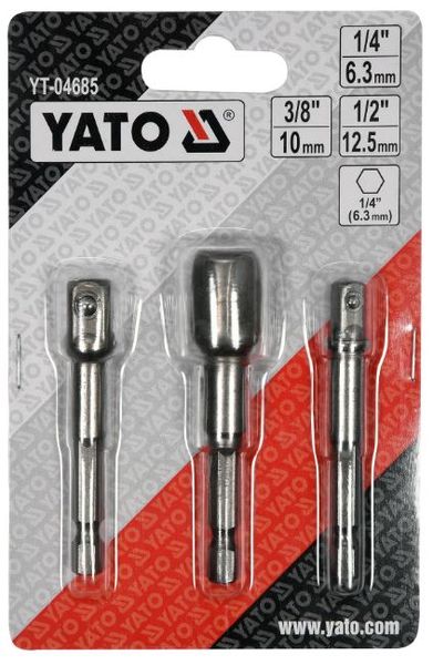 ADAPTER HEX DO NASADEK 1/4'', 3/8'', 1/2'' - YT-04685 zdjęcie 2