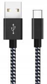 kabel pleciony nylon usb-c typ c 1m oplot sznurkowy do szybkiego ładowania