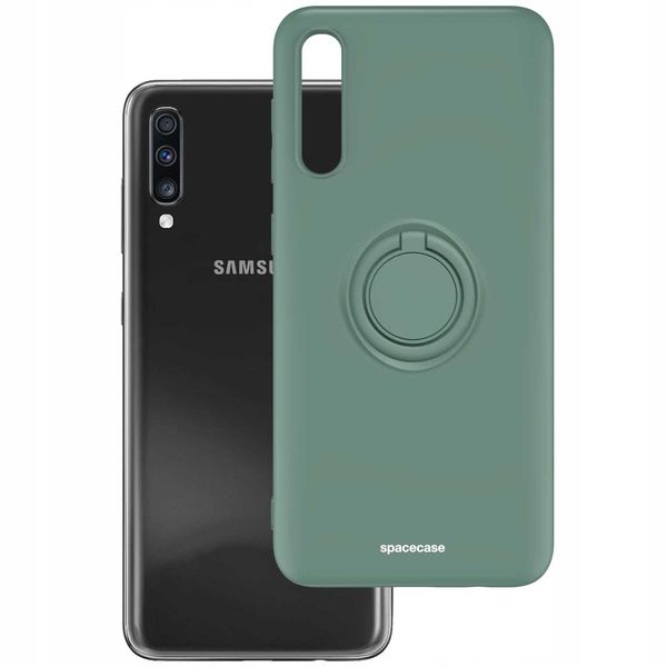 Spacecase Silicone Ring Galaxy A70 Dark Green zdjęcie 2