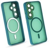 Etui do Galaxy S24 Zielony Mat MagSafe Case Plecki Pokrowiec Ochrona